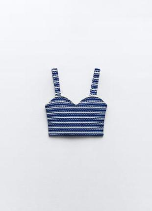 Смугастий топ zara