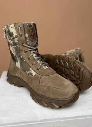 Жіночі берци тактичні койот піксель зсу 36-37-38 розміру, військові черевики шкіра,нубук, демісезон,осінь, зима,літо
