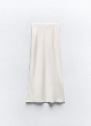 Атласная юбка zara