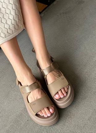 Ugg goldenglow sandals brown, жіночі сандалі, босоніжки, женские сандали, босоножки