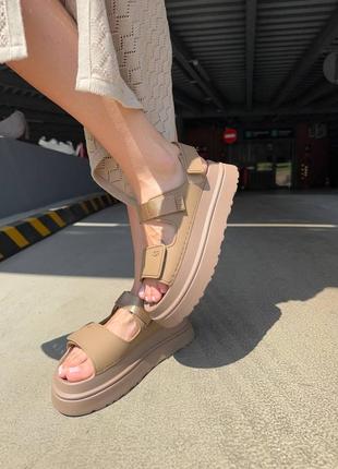 Ugg goldenglow sandals brown, жіночі сандалі, босоніжки, женские сандали, босоножки