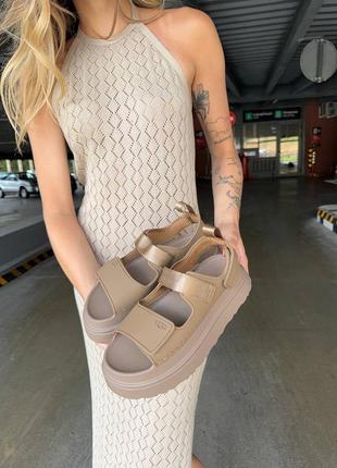 Ugg goldenglow sandals brown, жіночі сандалі, босоніжки, женские сандали, босоножки