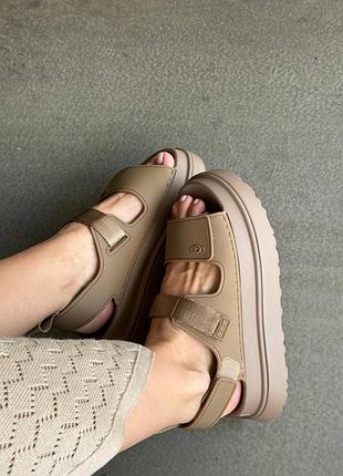 Ugg goldenglow sandals brown, жіночі сандалі, босоніжки, женские сандали, босоножки