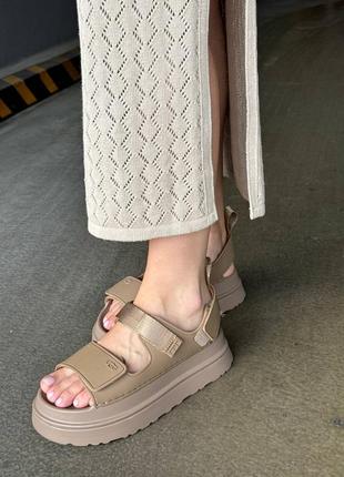 Ugg goldenglow sandals brown, жіночі сандалі, босоніжки, женские сандали, босоножки