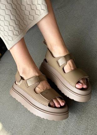 Ugg goldenglow sandals brown, жіночі сандалі, босоніжки, женские сандали, босоножки