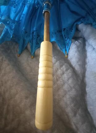 Зонт от солнца. буранские кружева. оригинал. италия. темно- голубой.