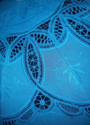 Зонт от солнца. буранские кружева. оригинал. италия. темно- голубой.