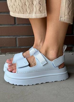 Ugg iii sandals blue/white, жіночі сандалі, босоніжки, женские сандали, босоножки