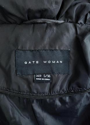 Жіноча чорна демісезонна куртка gate woman6 фото