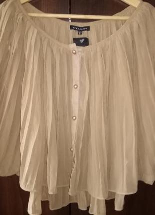 Шифоновая блуза-плиссе, 48