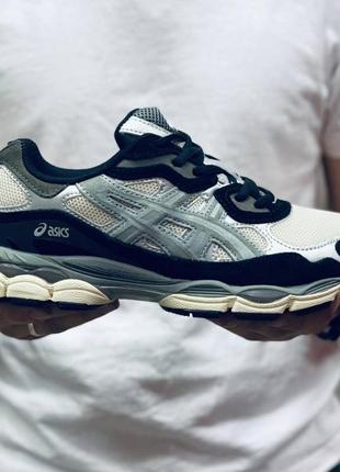 Мужские кроссовки asics gel-1090 white black grey v / smb