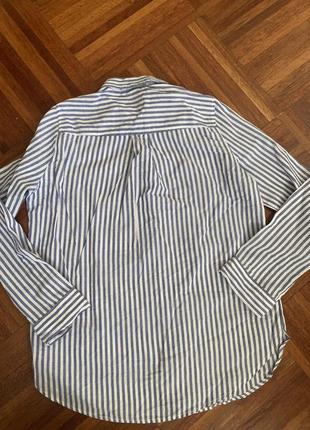 Новая хлопковая рубашка в полоску divided by h&amp;m 34 xxs швеция 🇸🇪