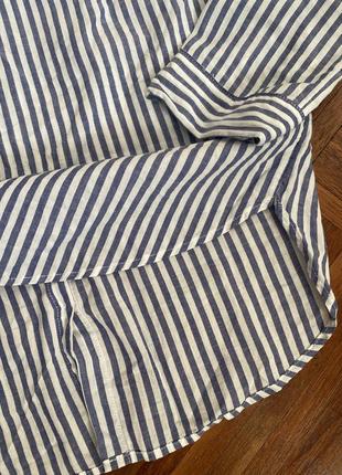 Новая хлопковая рубашка в полоску divided by h&amp;m 34 xxs швеция 🇸🇪