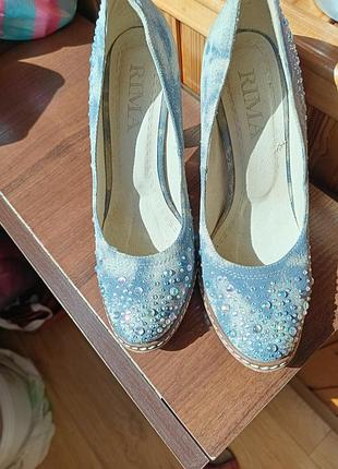 Туфли джинсовые