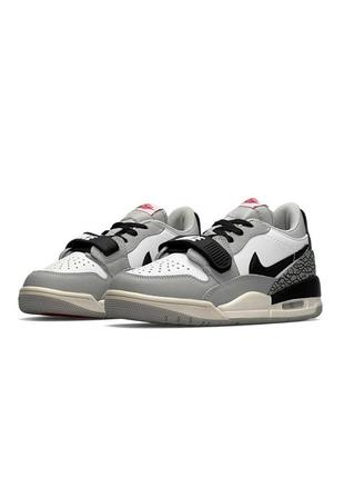 🌸женские кроссовки кроссовки nike air jordan legasy 312 low gray black / демисезонные / весенние, летние, осенние / текстиль, кожа, замша /