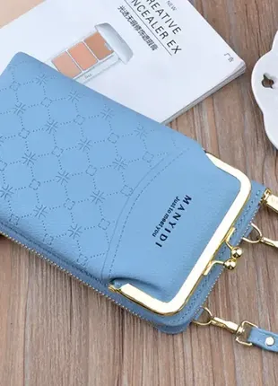 Женская сумка клатч на плечо, мини кошелек для телефона с ремешком