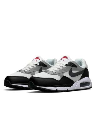 💎чоловічі кросівки nike air max correlate white black red / демісезонні / весняні, літні, осінні / текстиль, шкіра, замша /