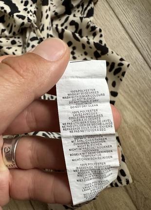 Юбка спілниця міді з розрізом висока посадка леопардовий принт літня легка7 фото