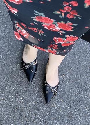 Kitten heel vintage човники туфлі zara стілет y2k туфлі з вузьким носом корейський стиль 2000