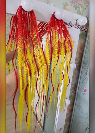 Афрорезинки детские хвостики резинки с косичками на резинке