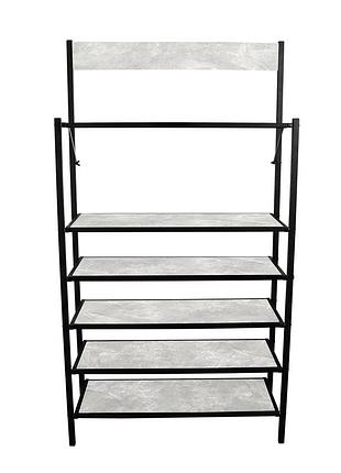 Складаний стелаж-полиця етажерка breto-6 бетон для книг, квітів. складаний офісний. полиці стелажі етажерки