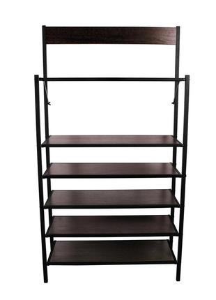 Складаний стелаж-полиця етажерка breto-6 венге для книг, квітів. складаний офісний. полиці стелажі