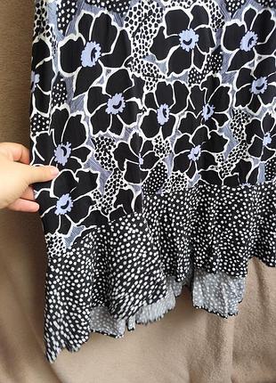 Плаття принт сарафан квіти марімеко чорно синій квіти
