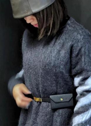Ремінь пояс із гаманцем hermes натуральна шкіра