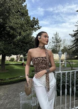 Топ леопардовый zara, блуза зара, топ тюлевый зара