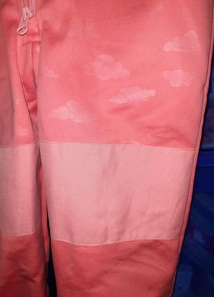 Комбинезон софтшел водоотталкивающий розовый с облаками lupilu 86-929 фото