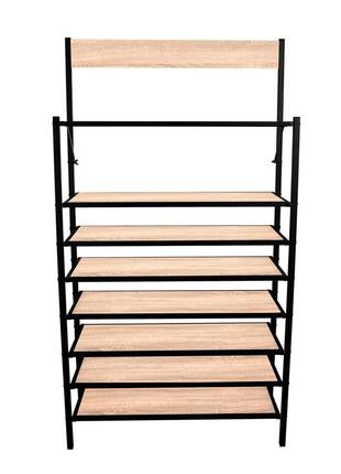 Складаний стелаж-полиця етажерка breto-8 дуб сонома для книг, квітів. складаний офісний. полиці стелажі етажерки