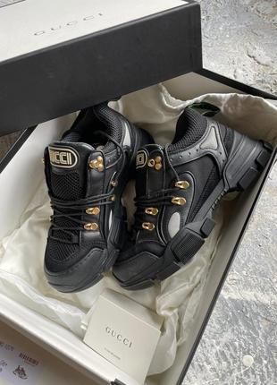 Оригинальные gucci flashtrek trainers in black rrp Ø705 с боксом