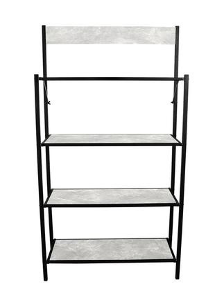Складаний стелаж-полиця етажерка breto-4 бетон для книг, квітів. складаний офісний. полиці стелажі етажерки