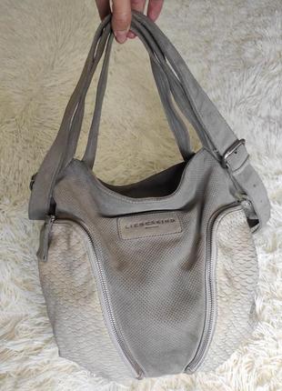 Liebeskind большая кожаная сумка сумочка шоппер кожа замша