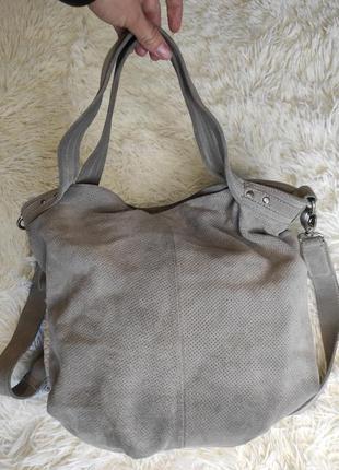 Liebeskind большая кожаная сумка сумочка шоппер кожа замша