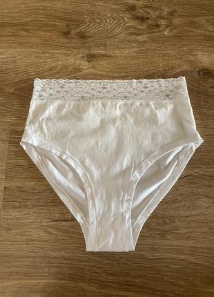 Розкішні, базові, трусики, з мереживом, з верху, в білому кольорі, від дорогого бренду: migros essentials🫶