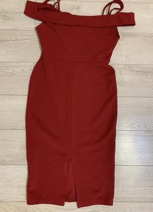 Платье трапеция бордо