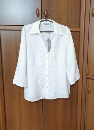 Льняна блуза. viscose 65% polyester.