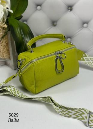 Жіноча стильна та якісна сумка з еко шкіри лайм2 фото