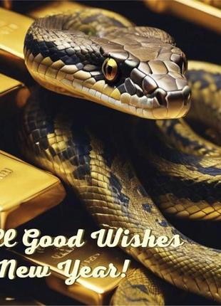 Набор новогодних открыток apriori 8 шт, 10 на 15 см, "с новым годом!" , " с...