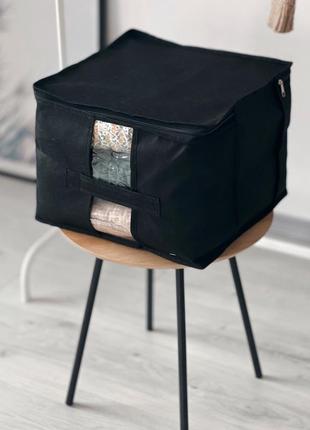 Містка сумка для зберігання речей xm — 35*35*25 см  (чорний)1 фото