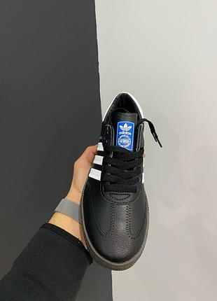Женские кроссовки adidas samba black gum v / smb3 фото
