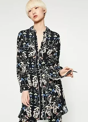 Сукня халат сорочка із паском zara2 фото