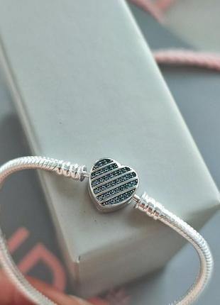 Браслет pandora пандора застібка серце