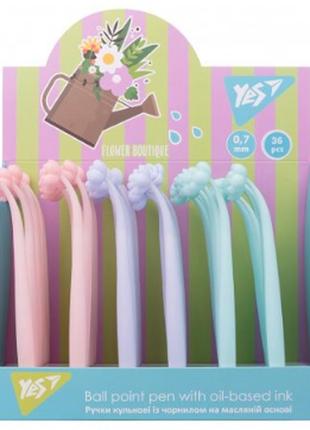 Ручка олійна "yes" 412015 "flower boutique" 0,7 мм, синя, шт