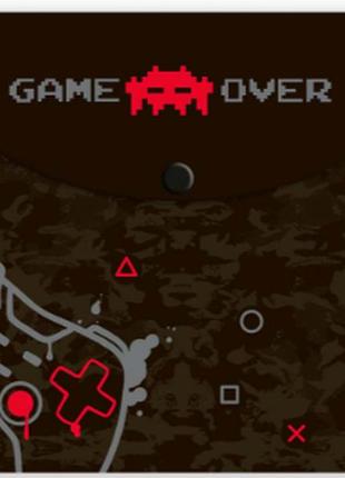 Папка-конверт на кнопці а4 "yes" game over пластик, 492008, шт