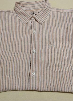 Качественная стильная брендовая рубашка из льна rocha john rocha