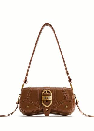Сумка jw pei crushed shoulder bag jw pei коричнева