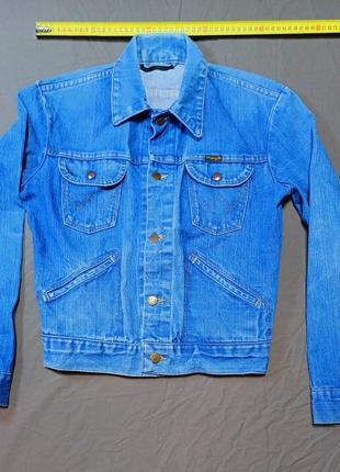 Плечі 88 см vintage wrangler куртка джинсова size 36 broken twill