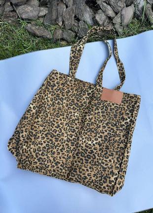 Шоппер сумка леопардовая2 фото
